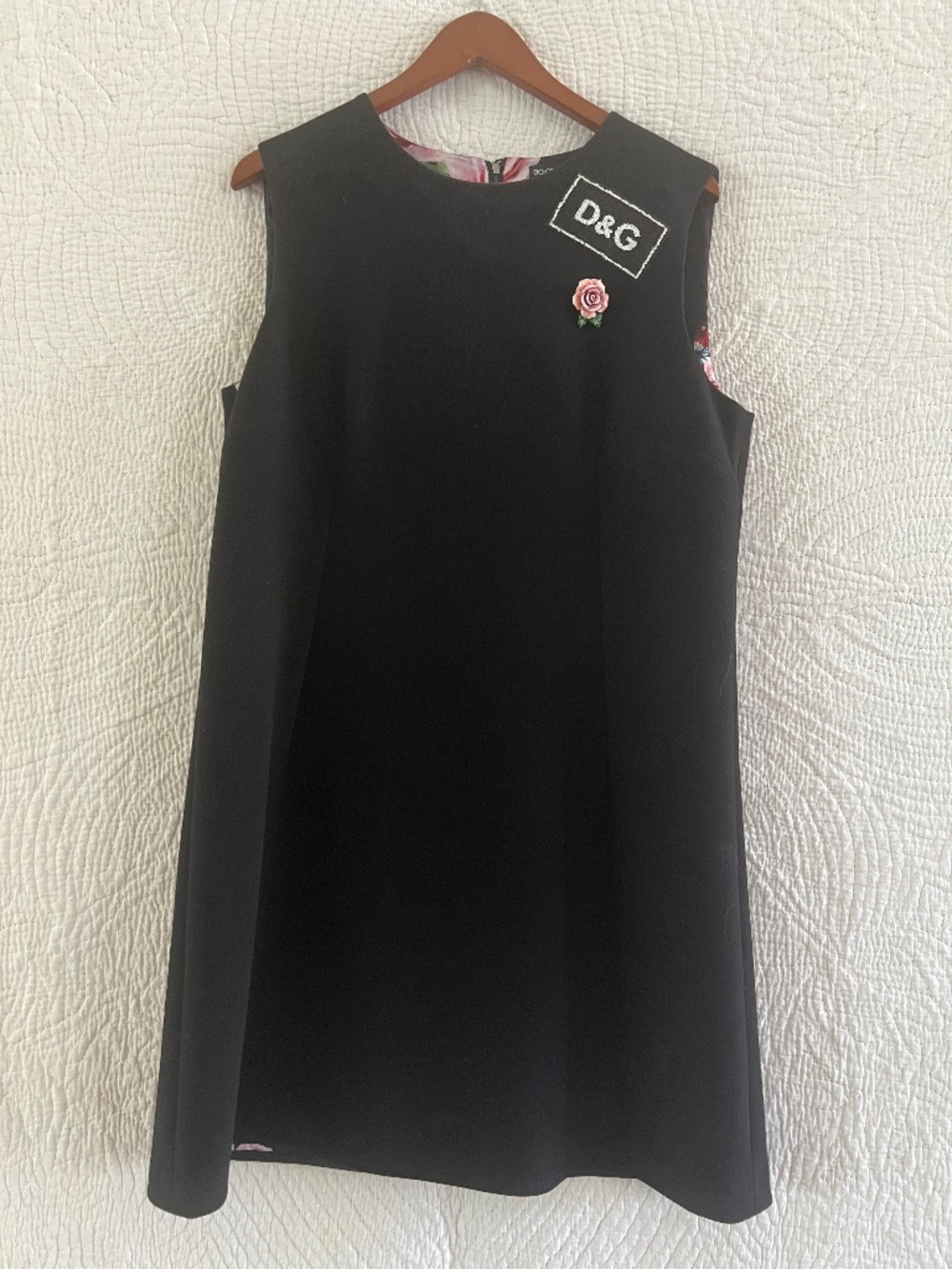 Dolce & Gabbana black d&g shift dress